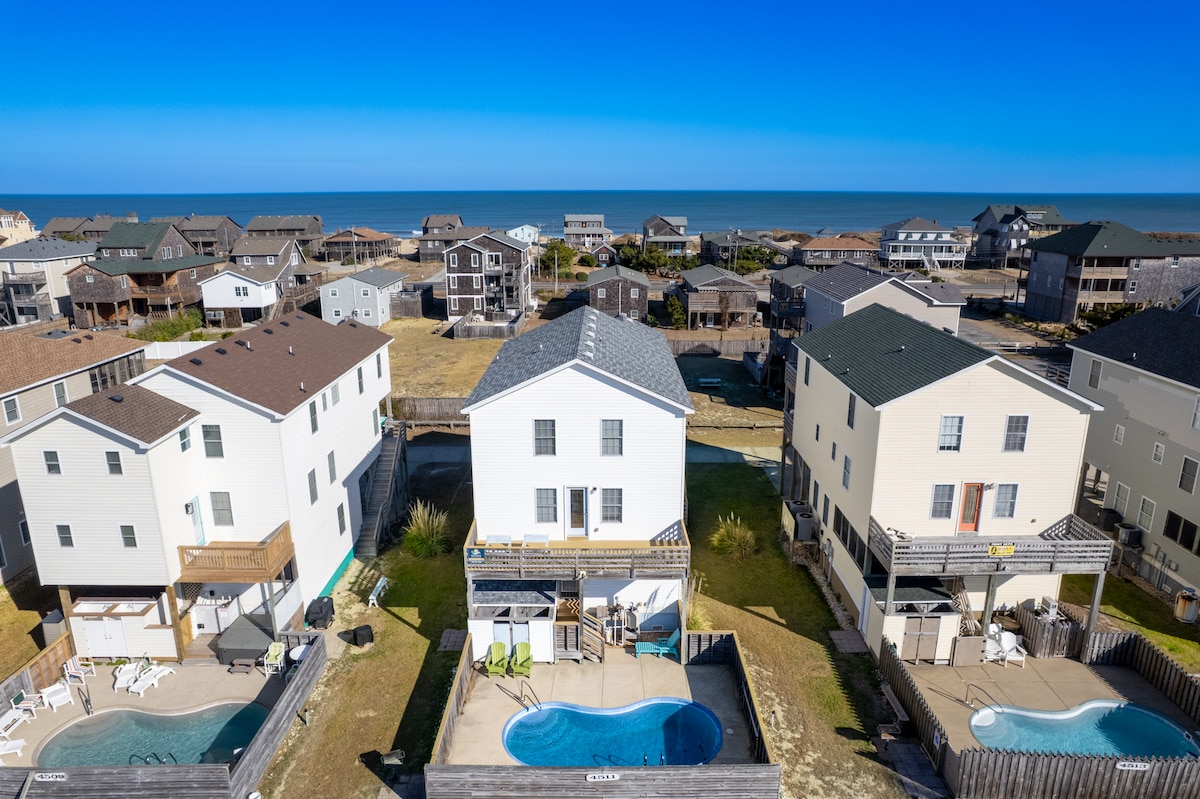 Pelican Crest *3 min Walk to Beach*Game Rm*Hot Tub