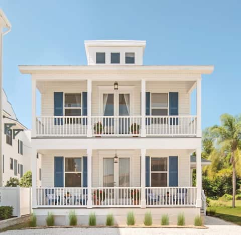 Walk Downtown & to Waterfront Designer Home for 8