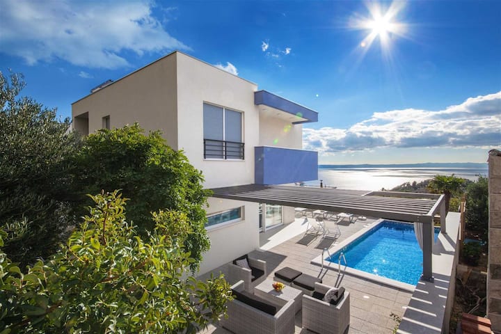 Luxusvilla Blue Silk Mit Beheiztem Pool - Makarska