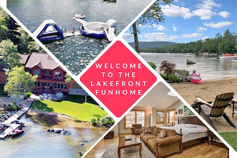 Luxury Lakefront w/Hot Tub, Beach, Mountain Views!