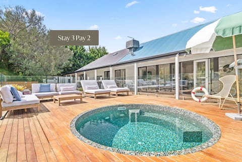 Highbury Peaceful Retreat gas heated plunge pool