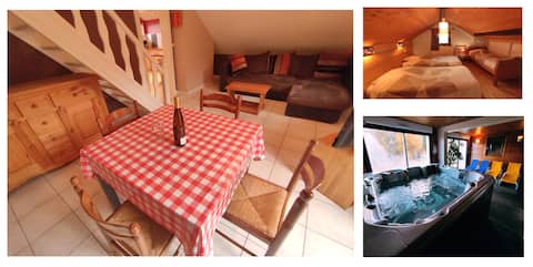 Gîte Lucie with SPA Jacuzzi Sauna Fishing pond