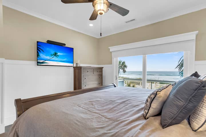 Master Suite - KING bed - Stueetage + privat balkonveranda