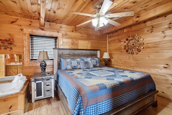 Basement Level Master Bedroom with King Bed