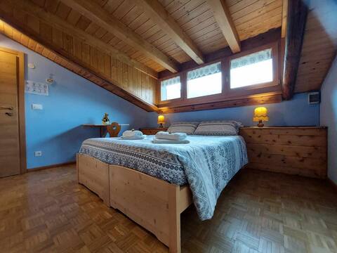 Family room, with a view of the Dolomites