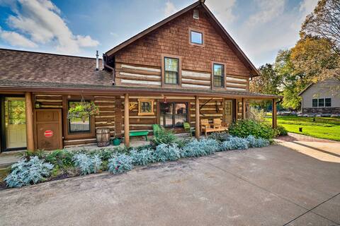 Log Cabin on the Wolf River w/ Private Hot Tub!