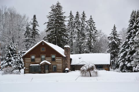 Log Cabin on the Wolf River w/ Private Hot Tub!