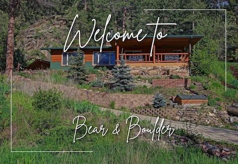 River Front Hot Tub Fire Pit Mountain Views & RMNP