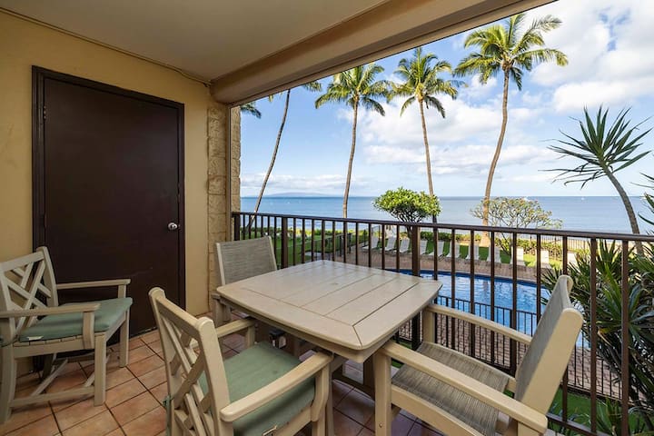 Oceanfront Kihei Beach 201 – 2-Bdrm Charming Condo