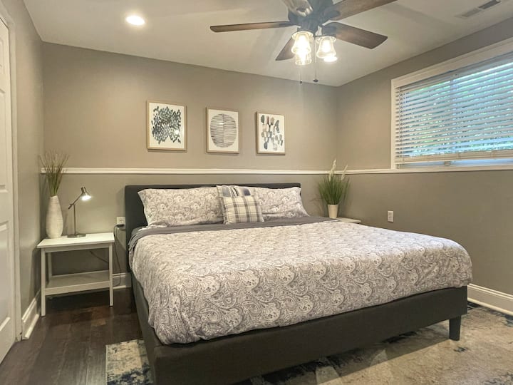 Lower Level Bedroom With King Bed.