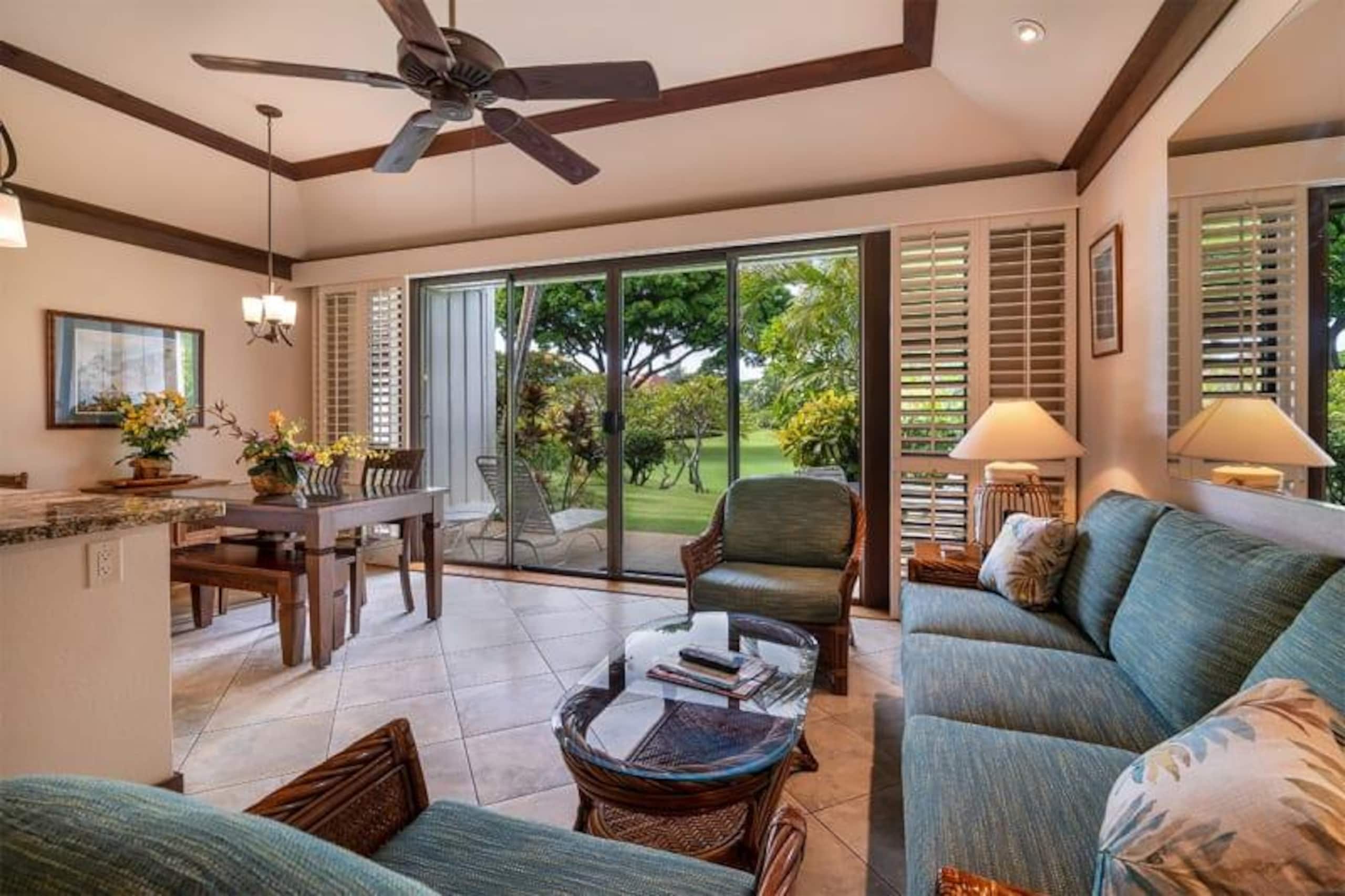 Lanai views, pool & hot tub steps to Poipu Beach - Main photo