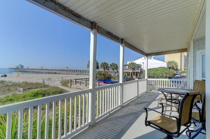 Seaside Villa 102 - Oceanfront + Private Balcony - Folly Beach, SC