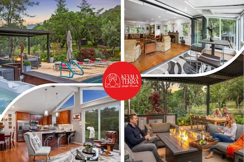 Sonoma 14Acres, 5BR 5BA 2Houses, Pool, Plaza 3 mi.