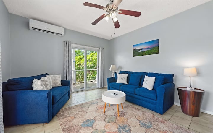 בסלון הדירה יש שתי ספות נפתחות, זוגית וקווין סייז.