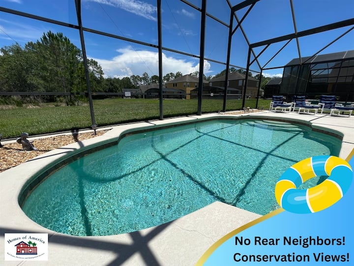 480-beautiful 3-bed Villa W/ Se-facing Pool & Conservation View - Davenport, FL