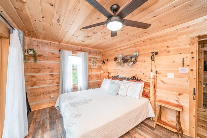 King bedroom on main level. 