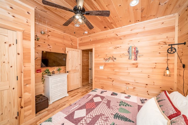 King bed in basement 