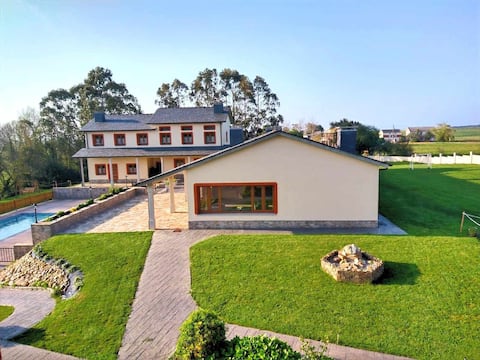 Apartment 7: Porch overlooking the pool and garden