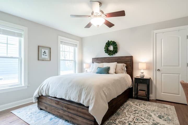 Magnolia Home inspired queen bedroom.