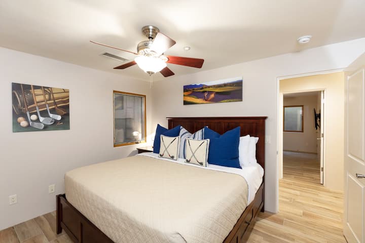 [Bedroom 6 / Lower Level] The Golf Bedroom with king bed