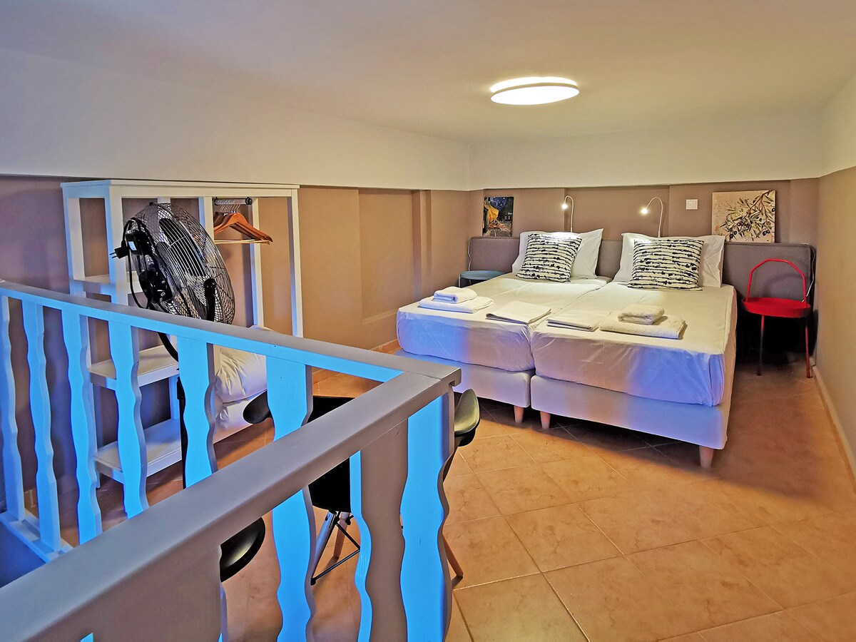 Dormitorio con dos camas
