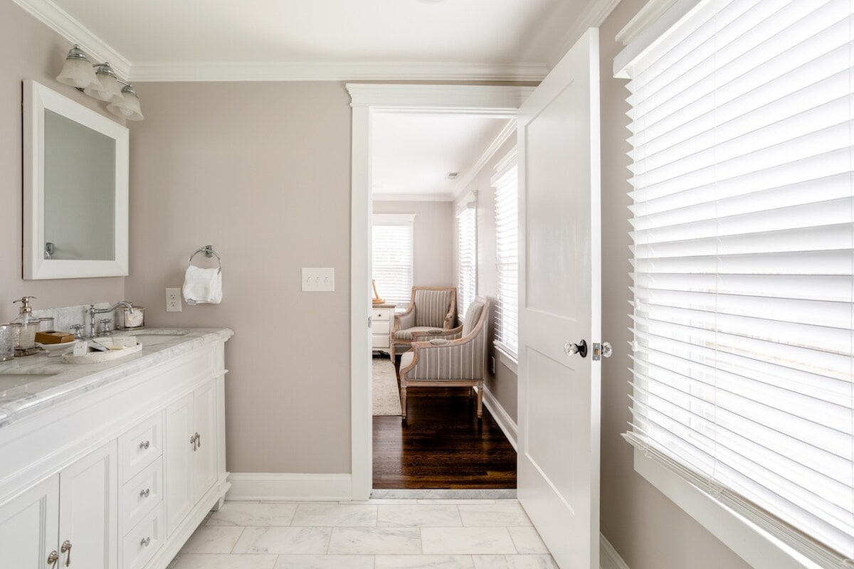 On suite bathroom in the junior suite