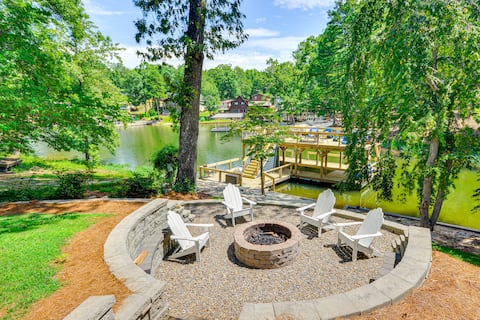 Dock & 2-Story Boat Slip: Badin Lake Cabin