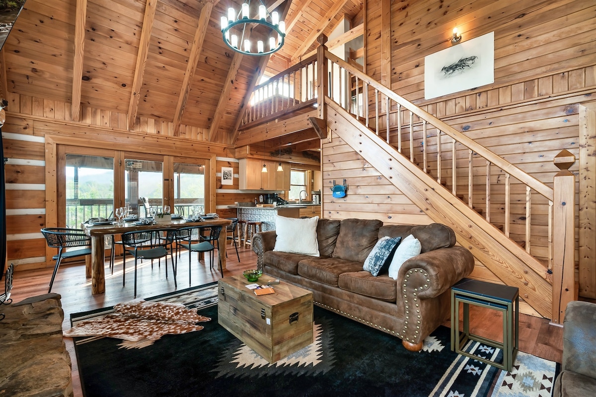 Wood Fireplace View Hot Tub Secluded Early CheckIn - Cabins for
