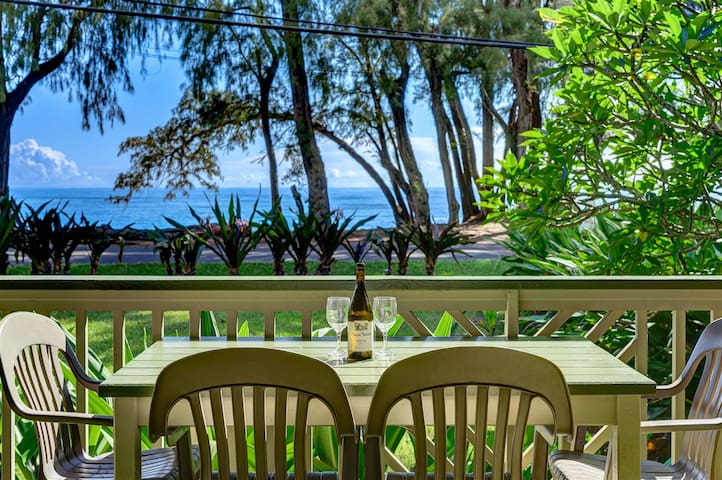 Oceanfront in Hanalei, Steps to Beach+A/C. TVR4206