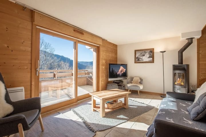 3*, 8 Pers, 3 Chambres, Proche Pistes, Terrasse Su - Manigod