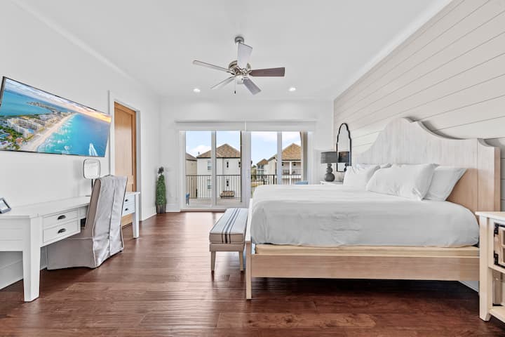 Third Floor King Bedroom with Balcony Access and En-suite Bathroom