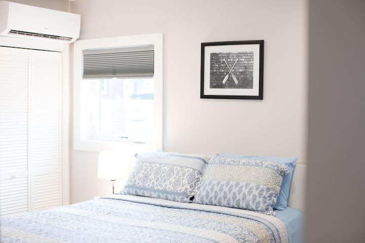 Primary Queen Bedroom- Perfect for guests or family, with cozy vibes and crisp linens.