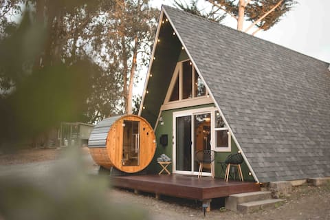 Boho A-Frame Cabin w/ Sauna