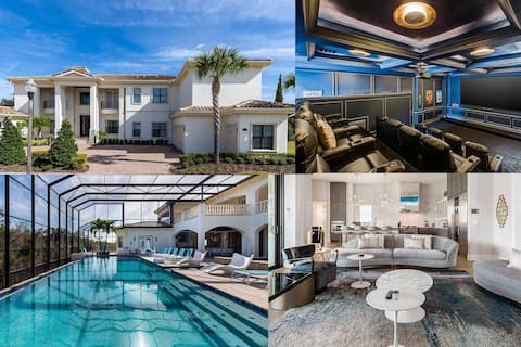 Mansion Near Disney w/ Arcade, Theater & Huge Pool