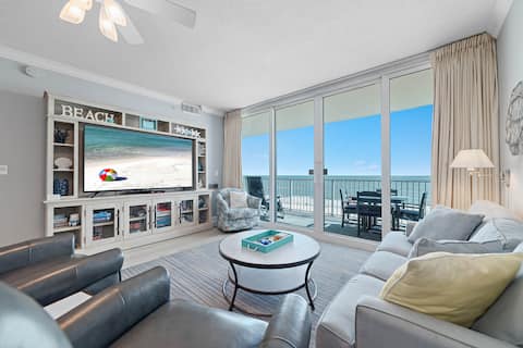 San Carlos 506-Gulf front with beach chairs incl!