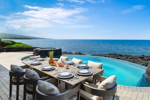 Ali'i Point #9: Lux Oceanfront w/ Heated Pool, AC