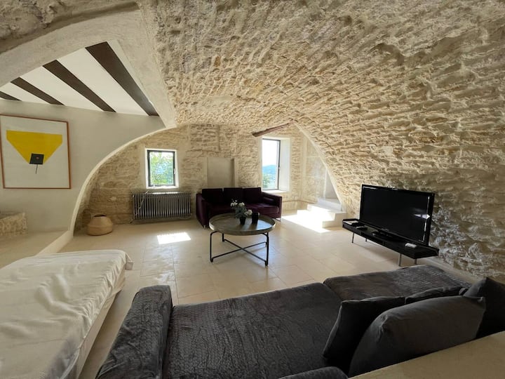 Maison De Village Avec Vue Panoramique Et Piscine - Gordes