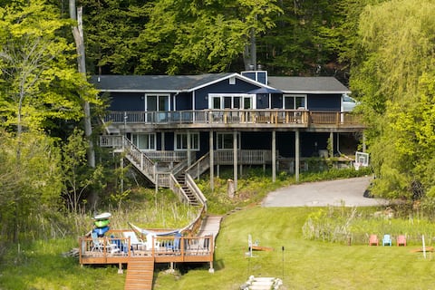 Waterfront Deck + Dock: Torch Lake Home!