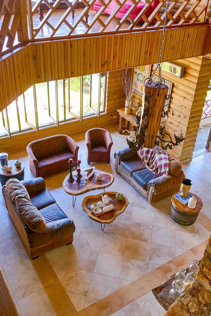 ®4br{wood~mountain~villa} @Jarabacoa +Heated Pool - 哈拉瓦科阿