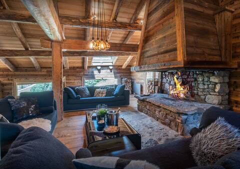 Secluded ski base with great views