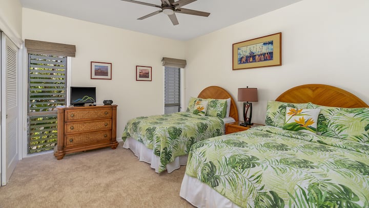 Poipu Sands at Poipu Kai Resort #324 - Second Guest Bedroom Suite & View - Parrish Kauai