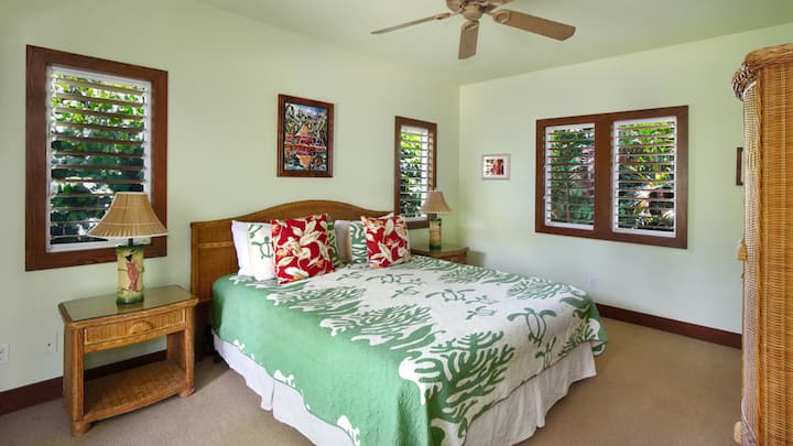 Ahe Lani Cottage - Suite del dormitorio principal - Parrish Kauai