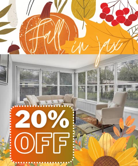 ~Sunset Stay~King Bed Sleeps 8_NAS Jax~