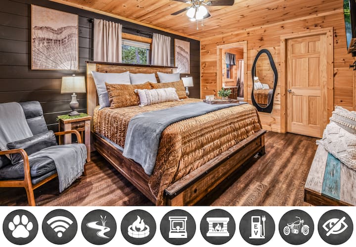 Creekside on the Bluff:Pets OK-EV Charger-FREE TIx - Cabins for