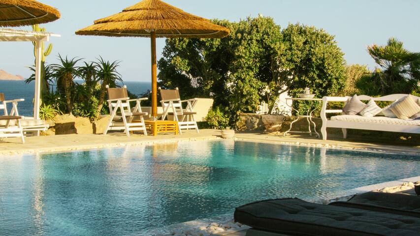 Luxury Stay at Manu Mykonos • Beachside 6 BR Villa gallery image 2