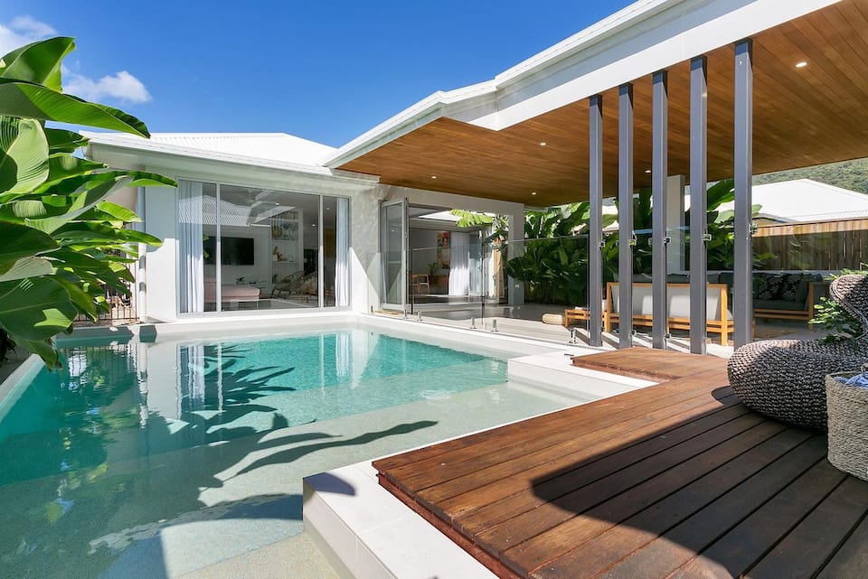 Pool and deck of Belle Escapes, Palm Cove