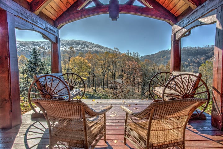 The Poplars At Bearwallow Mountain | Two Combined Lodges| Pavilion For Weddings And Events - North Carolina