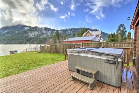 Lakefront Cabin w/ Stunning Mountain Views & Dock!