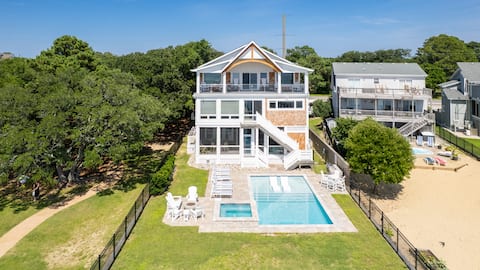 Sunset Bay 5 bedroom Sound-Front Home with private