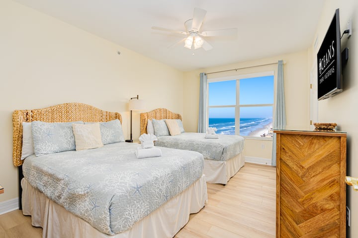 Dormitorio de invitados con vista al mar